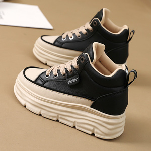 New Leisure 2026 Autumn Daily Artificial Leather <b>Inner</b> Heightening Women's Shoes Thick <b>Sole</b> Student Simple Loafers Anti-Slippery - Product Image 4