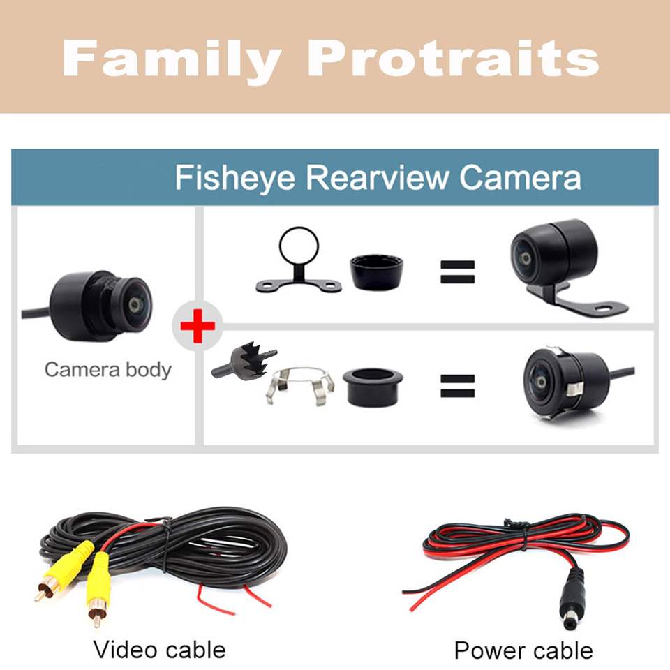 Musi EFL Backup Camera Lens for Cars,Universal AHD 1080P Fisheye CCD ...