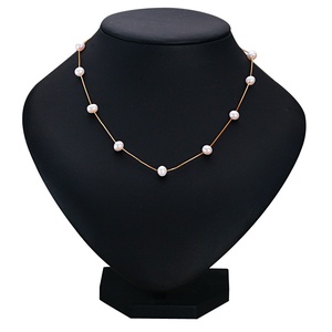 Nouveau collier de clavicule en argent 925 avec perles d'eau douce blanches, motif ciel étoilé, élégant et polyvalent pour femme, collection printemps-été - Product Image 5