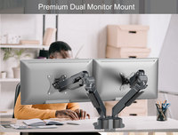 Support d'écran d'ordinateur réglable pour bureau, bras de moniteur mécanique inclinable et rotatif à ressort