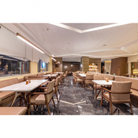 Meilleur ensemble de sièges et de tables en bois massif pour hôtel moderne, restaurant, boîte de nuit, café, bar, banquette de bar