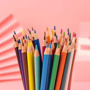 Crayons de couleur pour enfants en bois naturel écologique pour dessiner dans une boîte en bois - Product Image 6