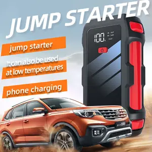 Portable Car Jump Starter With Air Compressor 12V 8000mAh Car Battery Jump Starter 2 In 1with Screen Display For Vehicles