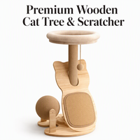Arbre à chat en sisal tout-en-un : griffoir, lit et jouets rotatifs, durable, sans peluches, gain de place, style mignon, pour usage domestique
