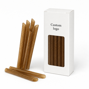 2026 Popular Inside Dimension 5-13mm <b>Coffee</b> Ground Disposable Biodegradable Drinking Straws Straight Straw With Slanted Mouth - Product Image 2