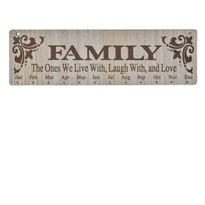 Plaque murale en bois poli Tailai pour Halloween, Noël, anniversaire, avec 100 étiquettes en bois, trous, <span class=keywords><strong>calendrier</strong></span> de rappel familial - Product Image 4