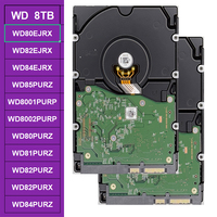 Disque dur de surveillance WD80EJRX violet 8 To SATA 6 Gbit/s 5400 tr/min 128 Mo de cache 3,5 pouces AllFrame pour système de caméra de sécurité NVR DVR 24/7