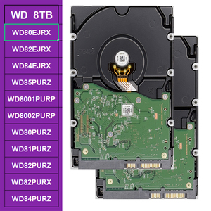 WD80EJRX สีม่วง 8TB SATA 6Gb/s 5400RPM 128MB แคช ฮาร์ดดิสก์ 3.5 นิ้ว สำหรับระบบกล้องวงจรปิด NVR DVR 24/7 AllFrame - Product Image 1