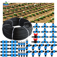 Kit de Ligne d'Irrigation Goutte à Goutte de 16 mm avec Émetteurs pour Arbres, Irrigation Goutte à Goutte pour 1 Hectare, Tuyaux d'Irrigation Goutte à Goutte Souterrains