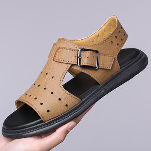 Sandales décontractées pour hommes à plateforme, en tissu extensible souple, avec boucle, pour la plage, antidérapantes, résistantes à l'usure, avec soutien de la voûte plantaire - Product Image 2