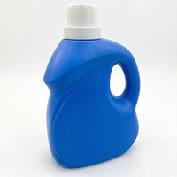 Bouteilles vides en plastique HDPE bleu JiSheng 2L 2.5L pour savon liquide et détergent, avec bouchon à vis et fermeture hermétique