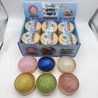 Mainan Silikon Bentuk Roti Tersenyum Berbubuk Emas Lucu, Lentur, Lambat Mengembang, Pereda Stres, Usia 14+, Buatan Zhejiang, Perdagangan Luar Negeri