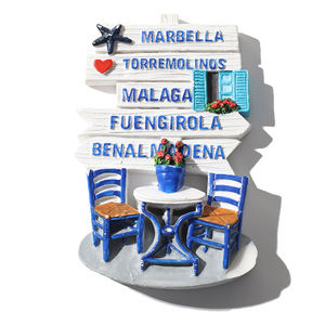Aimant de réfrigérateur personnalisé 3D en résine Espagne Souvenir Ibiza <span class=keywords><strong>Marbella</strong></span> Malaga San Antonio Aimants décoratifs promotionnels pour réfrigérateur - Product Image 3