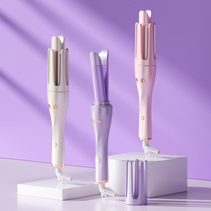 Plancha de rizado y alisado eléctrica con placa giratoria automática, protección iónica contra el calor para peinar el cabello - Product Image 1