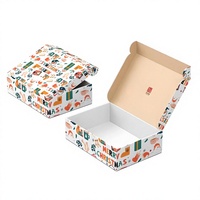 Boîte d'expédition pliable en carton ondulé à grande capacité, imprimée avec logo personnalisé, recyclable, fermeture magnétique, poignée durable