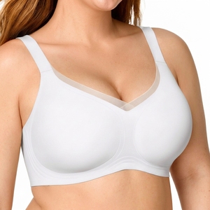 Reggiseno Bralette Sottile <span class=keywords><strong>Senza</strong></span> <span class=keywords><strong>Ferretto</strong></span> Push-Up da Donna con Pannello in Rete, Comodo e Contenitivo, Stile T-Shirt, <span class=keywords><strong>Senza</strong></span> Cuciture, per Uso Quotidiano - Product Image 1