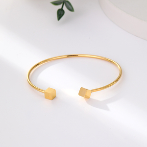 High Quality Trendy Women's Waterproof <b>Stainless</b> <b>Steel</b> 18K Gold Plated Party Bracelet Set Gift - Product Image 1