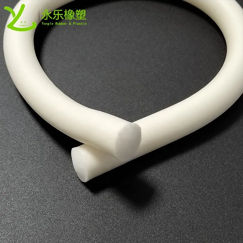 White diameter 2.5mm 94V0 fire retardant high temperature resistant silicone foam strips for led lights