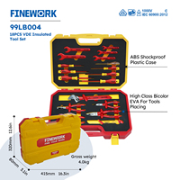 99LB004 Jeu d'Outils Isolés VDE 1000V 18 Pièces Professionnel pour Électricien et Mécanicien de Précision