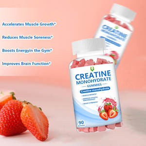 Suplemento muscular de marca personalizada, gomitas de Monohidrato de Creatina, 5000mg, sabor a fresa, reduce el dolor muscular en el gimnasio - Product Image 6