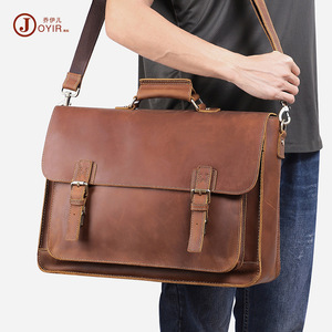 Joyir Genuine Leather <b>Briefcase</b> B515 Large Size Men's Business Bag Large Capacity Laptop Messenger Bag - Product Image 1