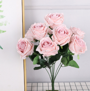 Venta al por Mayor de 12 Cabezas de Rosas Artificiales Francesas para Decoración del Hogar, Hoteles y Bodas - Product Image 2