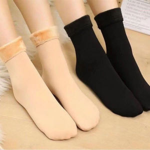Thermal <b>Socks</b> Women Winter Warm Thicken Fleece Short <b>Socks</b> Cashmere Wool <b>Socks</b> Snow Velvet Boots Home Floor Wear - Product Image 4