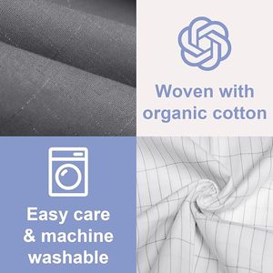 Sábana de conexión a tierra 300TC Queen 5% fibra de plata 95% algodón orgánico sábanas de conexión a tierra - Product Image 4