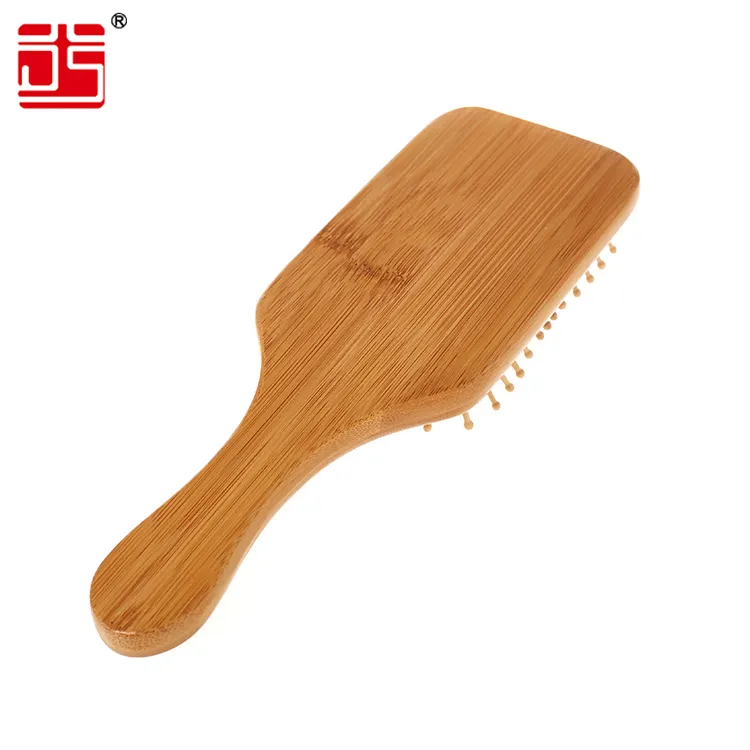 Brosse à cheveux Brosse à cheveux en bois avec logo personnalisé Brosse à cheveux de massage de la tête Brosses à cheveux en métal inoxydable Peignes démêlants pour la maison