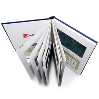 Brochure vidéo à écran Lcd à couverture rigide de haute qualité carte de présentation livre vidéo 7 'avec Pages