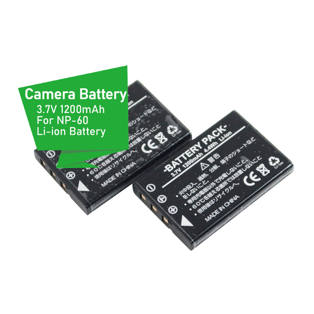 3.7V 1200mAh Replacement NP-60 FNP60 NP60 NP 60 Camera Li-ion Digital Battery for OPTIMA 2338mT DZO-Z53 MZ-DV DZO-Z33 Zoom DV
