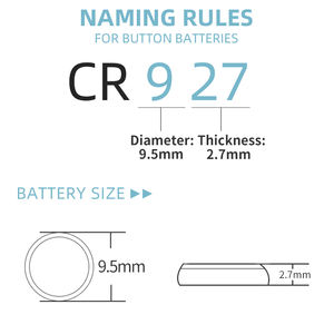 中国工場価格 3V充電式CR927リチウム電池 おもちゃ、家電、電動工具用 - Product Image 5
