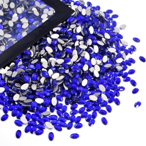 OLeeya Vente en gros de strass ovales 3*5mm, 1440 pièces, à dos plat, cristaux de forme spéciale pour nail art, pierres 3D pour décoration personnalisée - Product Image 1
