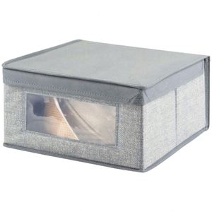 Sac de rangement empilable pour vêtements de haute qualité bacs 2 fenêtres maison placard organisateur cadre en acier boîte de rangement pliante - Product Image 1