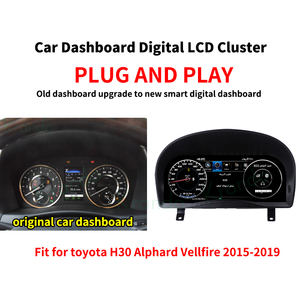 Krando Linux xe cụm kỹ thuật số cho TOYOTA H30 ALPHARD vellfire 2015 2019 <span class=keywords><strong>LCD</strong></span> Bảng điều khiển cụ ảo Màn hình buồng lái - Product Image 4