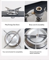 Table pliante de camping et ensemble de cuisinière, table de support de cuisinière à gaz à isolation thermique pour pique-nique, table et cuisinière en alliage d'aluminium pour l'extérieur