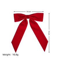 IFOND Factory Wholesale Elegant Velvet Long Streamer Hair Bow Barrette Retro Solid Color Bow Clip for Women Fashion Accessories