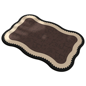 Tappetino da Bagno Hapton in Stile Retrò Francese, Forma Aliena in Camoscio Tinta Unita, Assorbente e Antiscivolo per Porta del Bagno - Product Image 5