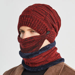 Ensemble bonnet et cache-cou imperméable en acrylique pour <span class=keywords><strong>homme</strong></span>, style européen et américain, avec motif à pois, coupe-vent pour le cyclisme et la plage - Product Image 4