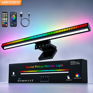 Музыкальная синхронизируемая USB WiFi <span class=keywords><strong>LED</strong></span>-лампа для монитора RGBIC, атмосферная подсветка для компьютера и игр, черная, защищающая глаза, настольная лампа для экрана - Product Image 6