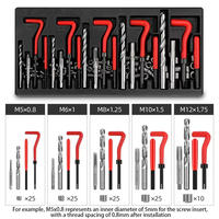 ZHIXIN usine Offre Spéciale 131 pièces Kit d'outils de réparation de filetage métrique pour voiture rethread dépouillé M5 M6 M8 M10 M12