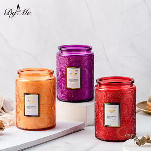 Venta al por Mayor de Frascos de Vidrio Ámbar de Lujo Personalizados para Velas con Tapas Metálicas, Recipientes Esmerilados al por Mayor para Navidad - Product Image 4