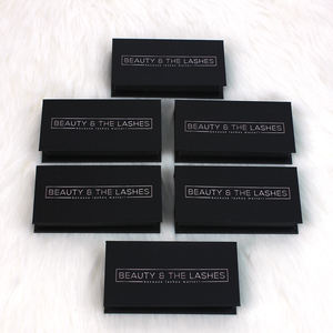 B596 kotak bulu mata kosong kotak bulu mata hitam paket label pribadi kustom kotak kemasan bulu mata Kasus bulu mata - Product Image 6
