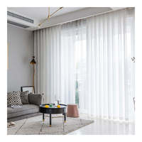 Rideaux en tulle décoratifs personnalisés, style européen et américain, 100% polyester, voile blanc intégré pour salon