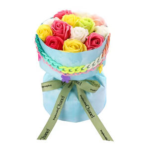 Simulación de ramo de rosas de jabón eternas, regalo terminado para el Día de San Valentín, ramo de jabón en forma de cubo, recuerdo para el Día de la Mujer - Product Image 5