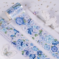 Rouleau d'autocollants en PET mat avec fleurs en relief 3D haut de gamme personnalisées