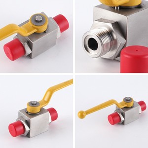 Vanne à boisseau sphérique manuelle haute pression KHB 1 pouce à filetage externe en acier au carbone et acier inoxydable pour tuyauterie industrielle - Product Image 3