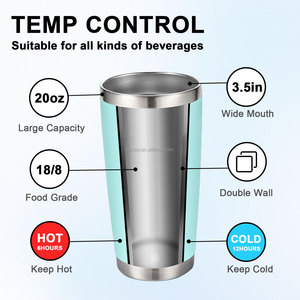 Copo Térmico de Aço Inoxidável com Isolamento a Vácuo de 20oz com Tampa, Isolamento Térmico por 6 Horas, Embalagem Ecológica em Lote - Product Image 2