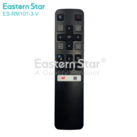 Télécommande ES-RM101-3-V Prix Usine pour Nouveau Google Chromecast 4K TV Google Voice Décodeur Smart TV G9N9N Voice BT IR