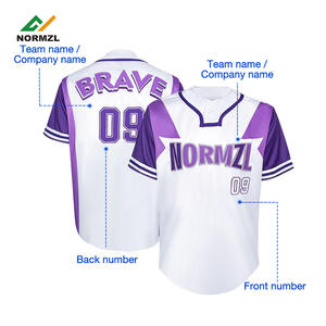 Personalizado en blanco sublimación béisbol camiseta barata al por mayor de los hombres camisetas de béisbol de China - Product Image 2